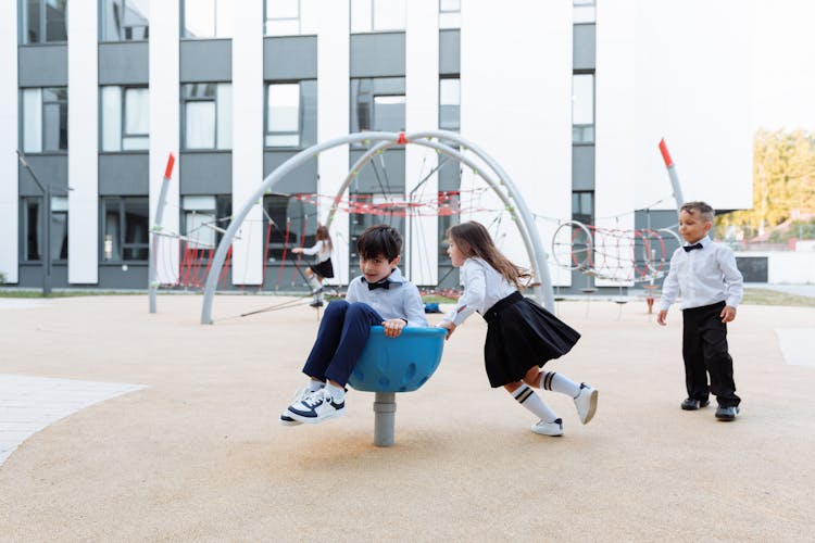 Children Having Fun Playing Together