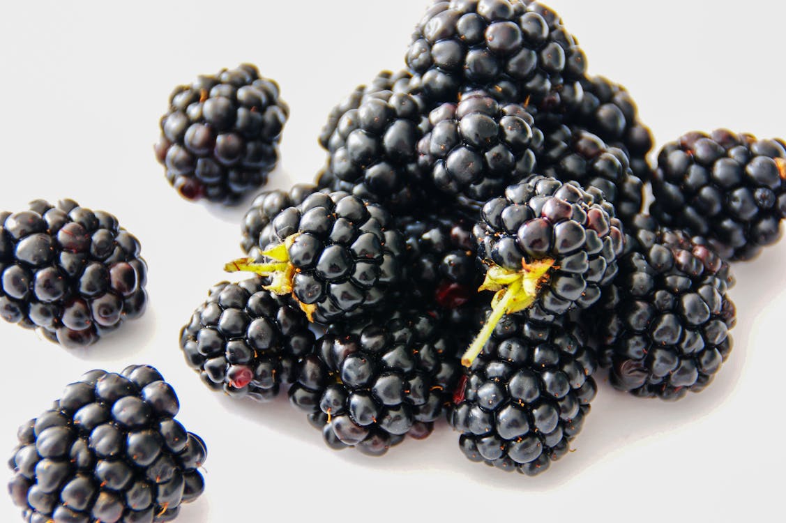 Free Blackberries On Table Stock Photo