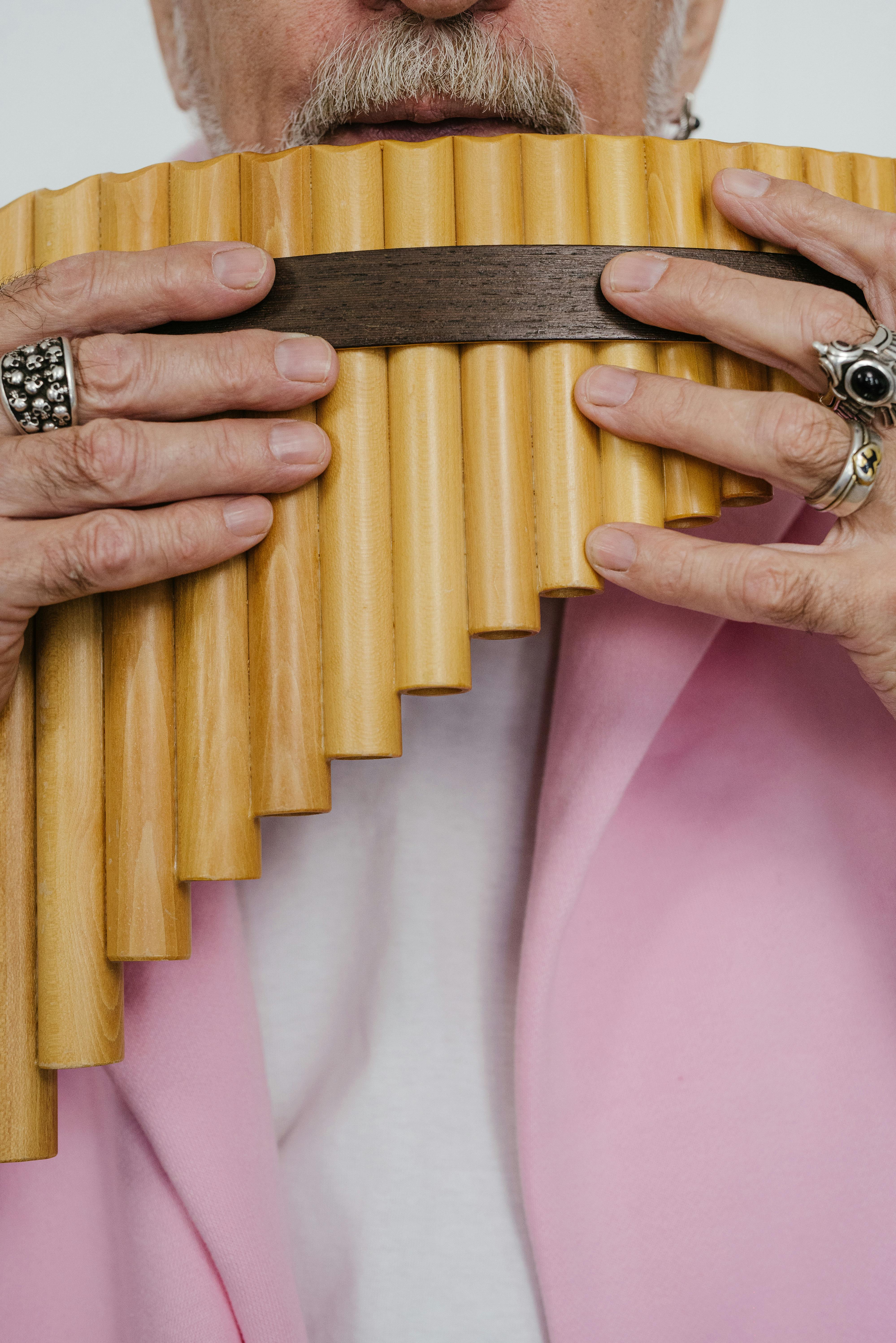 A Musician Playing the Pan Flute · Free Stock Photo