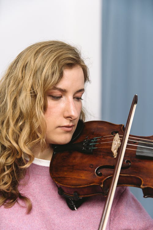 A Woman Playing Violin