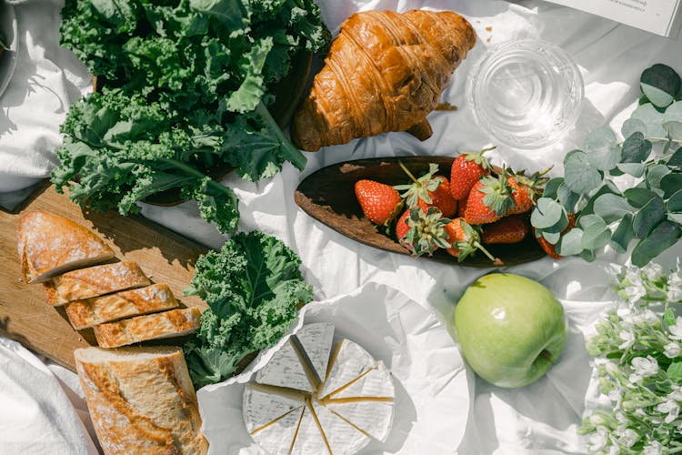 Fresh Food On A Picnic Blanket