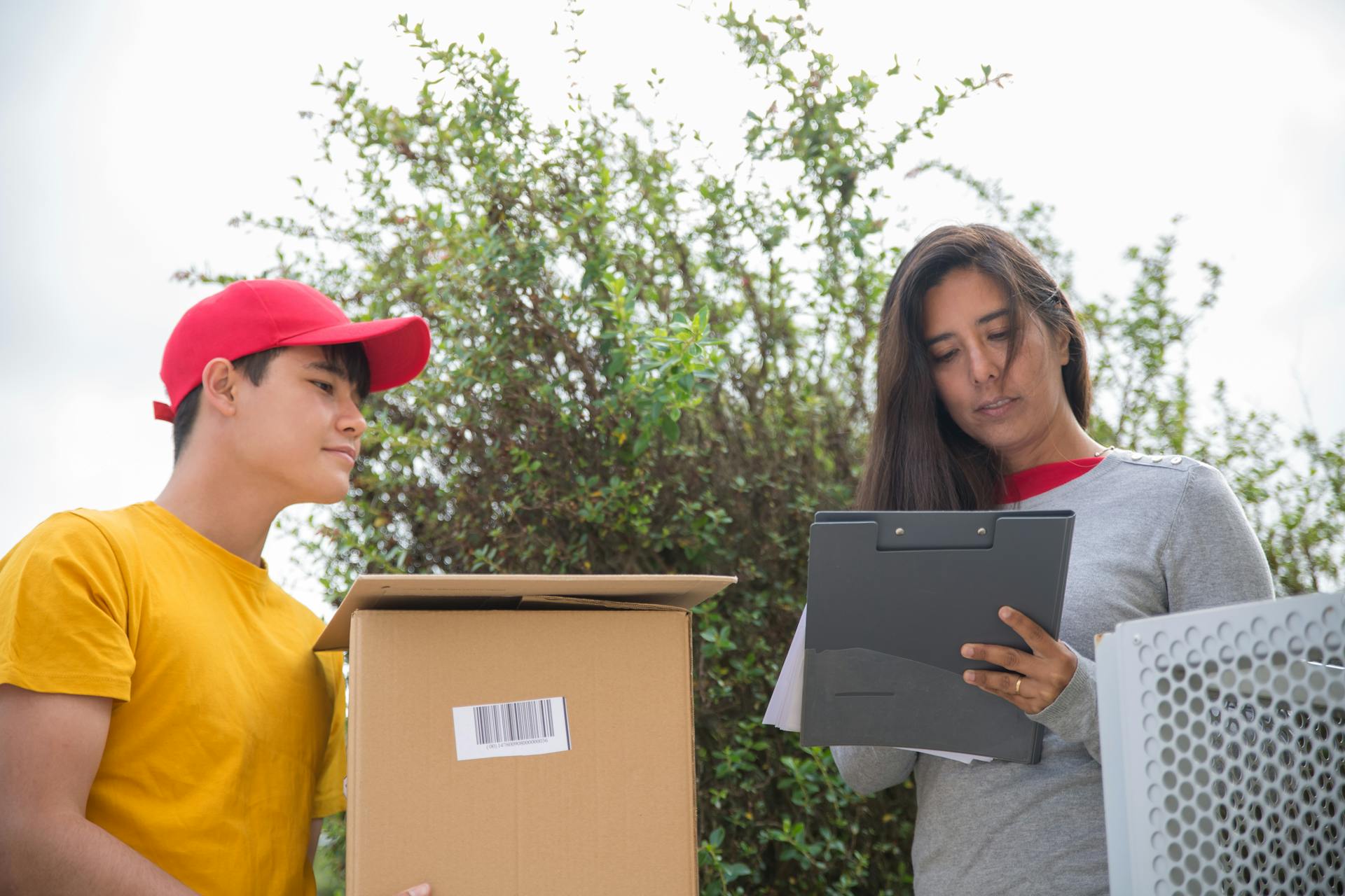 A Woman Receiving a Package