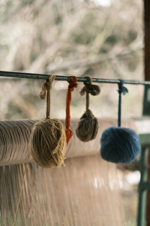 Hanging Sewing Threads in Different Color