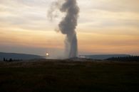 White Smoke Coming Out During Sunset
