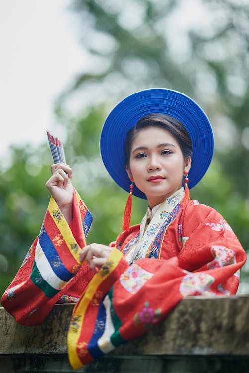 A Young Woman in Traditional Clothing