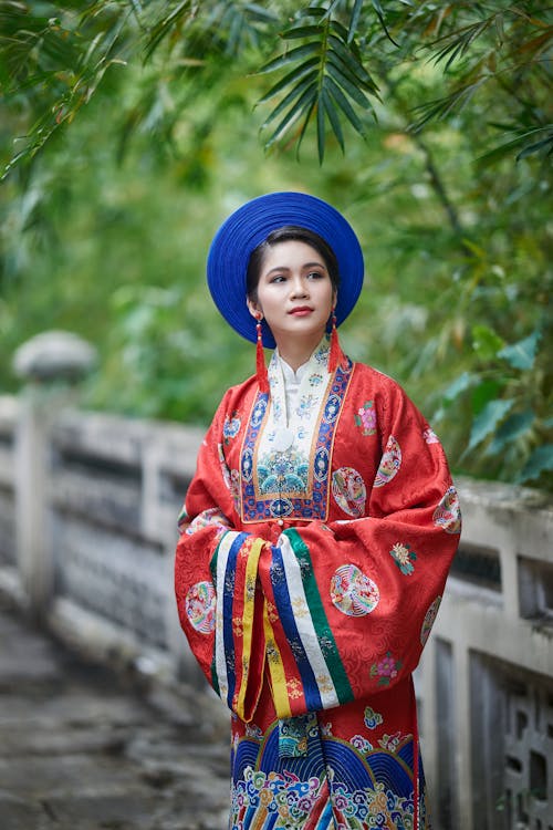 A Young Woman in Traditional Clothing