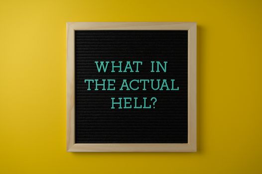 Close-up of a Sentence on a Letter Board