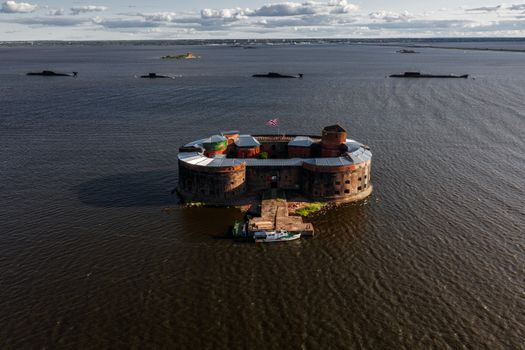 Drone Shot of Fort Alexander