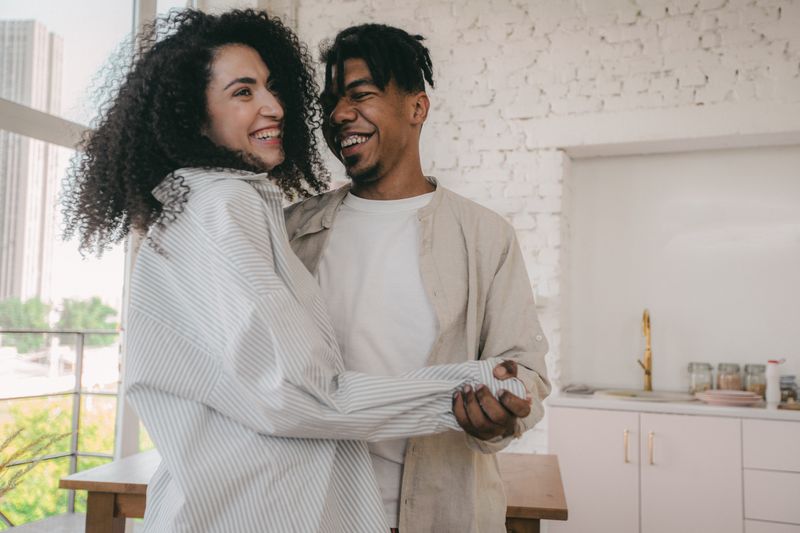 Couple embracing