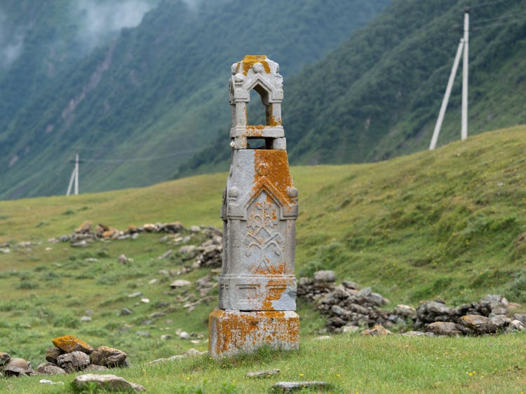 An Old Monument In Mountains