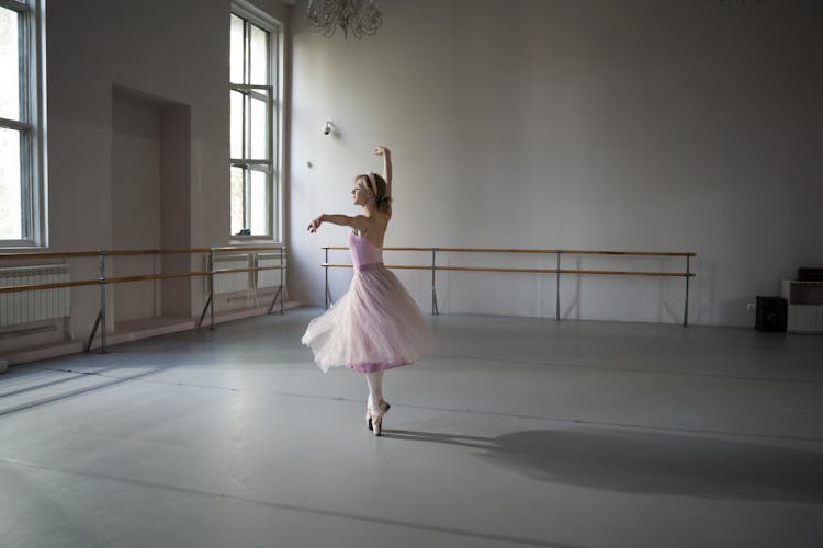 A Ballerina In A Dance Studio