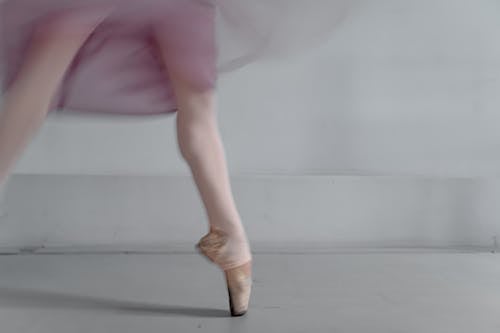 A Ballerina Standing in Pointe Position
