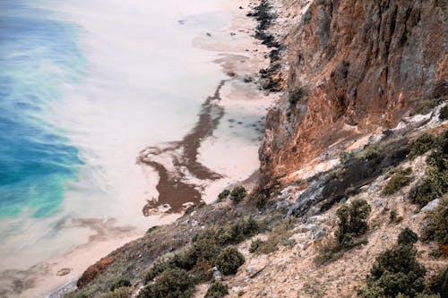 Rock Formation Near Body of water