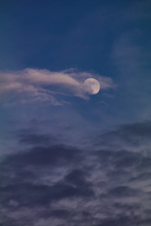 Full Moon in Blue Sky