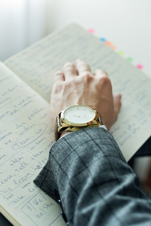 Man Wearing a Wristwatch