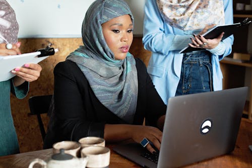 Woman Working on her Laptop