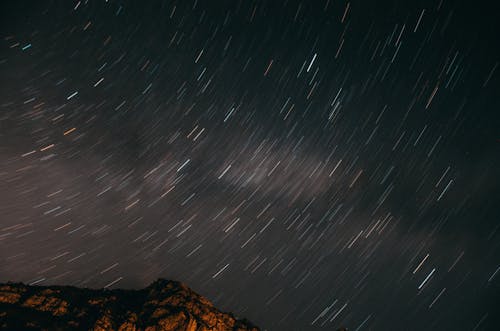 Foto d'estoc gratuïta de astrofotografia, astronomia, deixants de llum