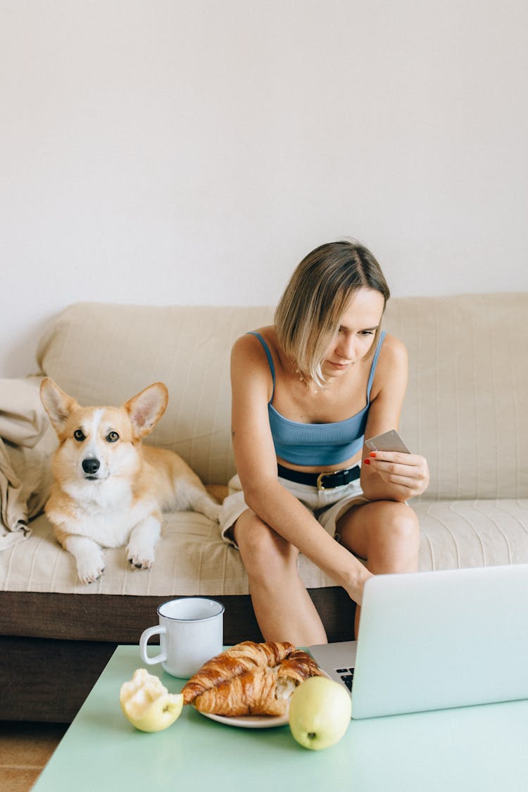 A Woman Shopping Online