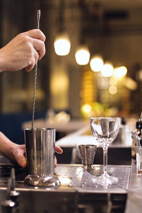 Bartender Making a Cocktail