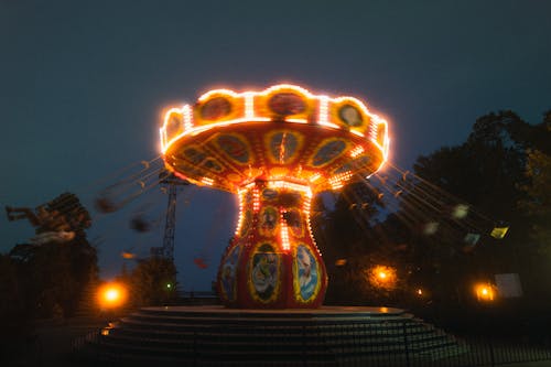 An Amusement Ride with Lights