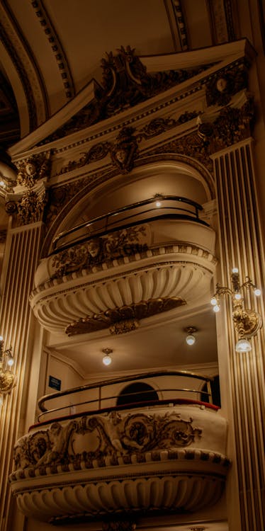 Opera Box In A Theater With Illuminated Lights