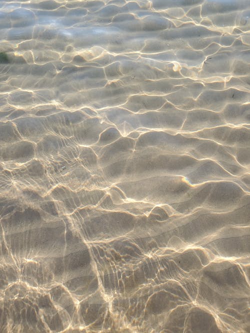 Fine Beach Sand On Shallow Water