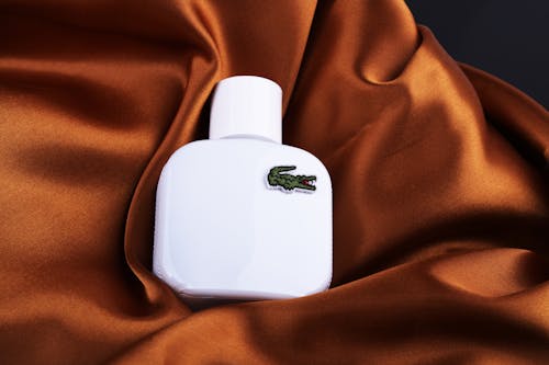 A Perfume Bottle on a Silk Fabric