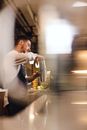 Person Mixing Drinks