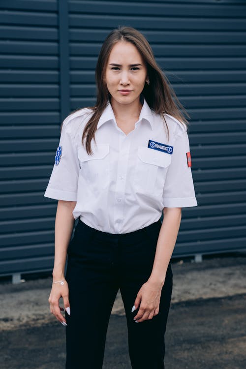 Free Photo of a Woman in White Uniform Stock Photo