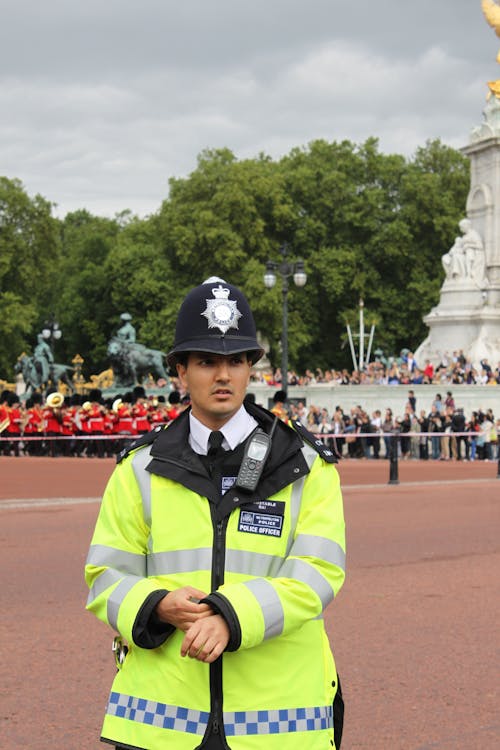 Free Man in Officer's Uniform Black Standing during Parade Stock Photo