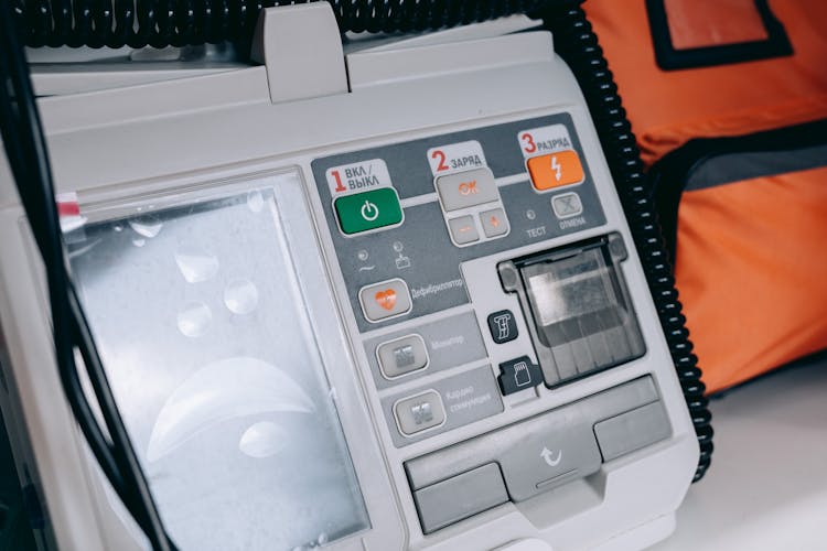 Close-Up Photo Of A Defibrillator