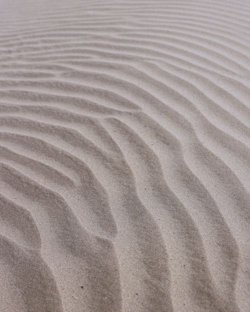 Free Close-up of rippling sand patterns in a desert landscape. Stock Photo