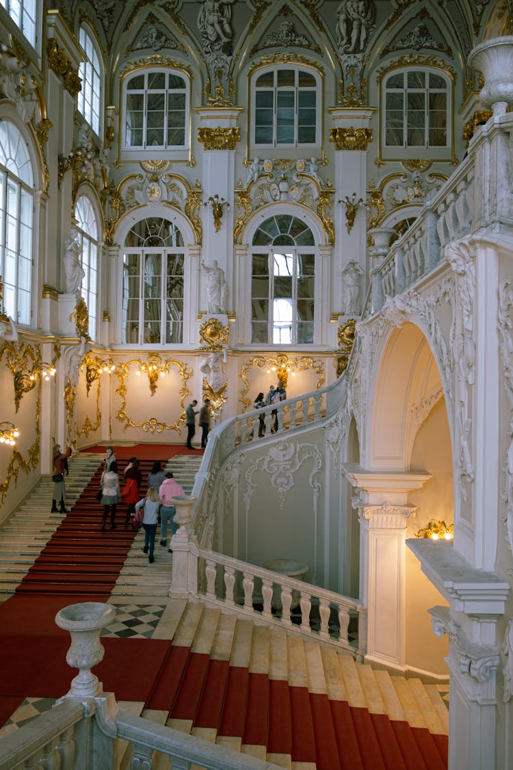 Jordan Staircase Of The State Hermitage Museum Winter Palace St Petersburg Russia 