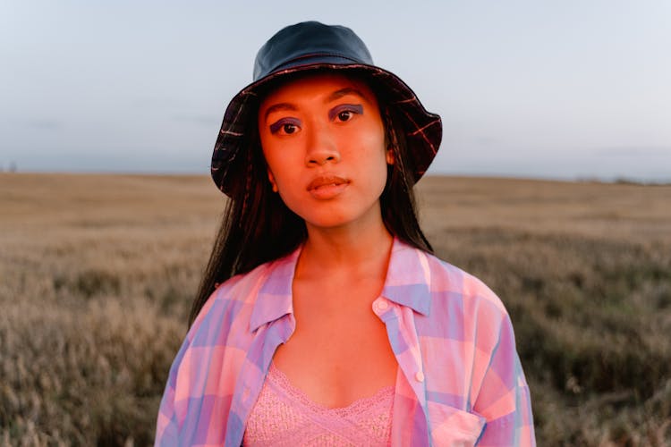 Portrait Of A Girl With A Black Hat