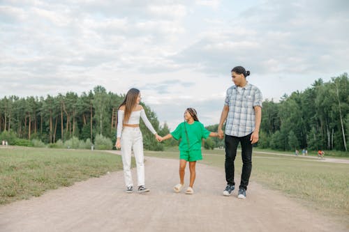 Free A Family Walking Together  Stock Photo