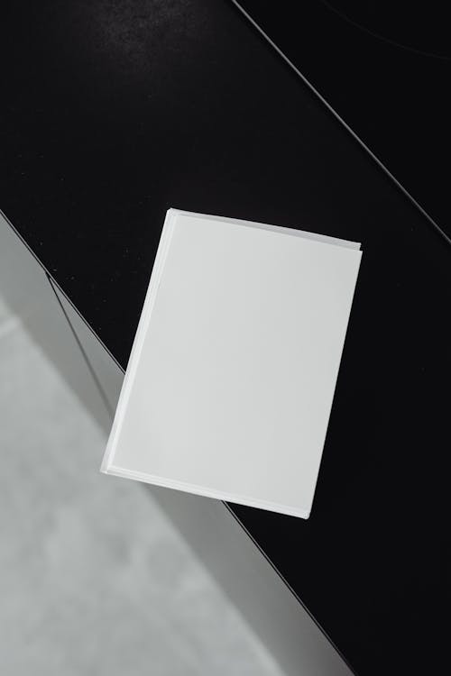 Photo of a Blank Card on a Black Surface