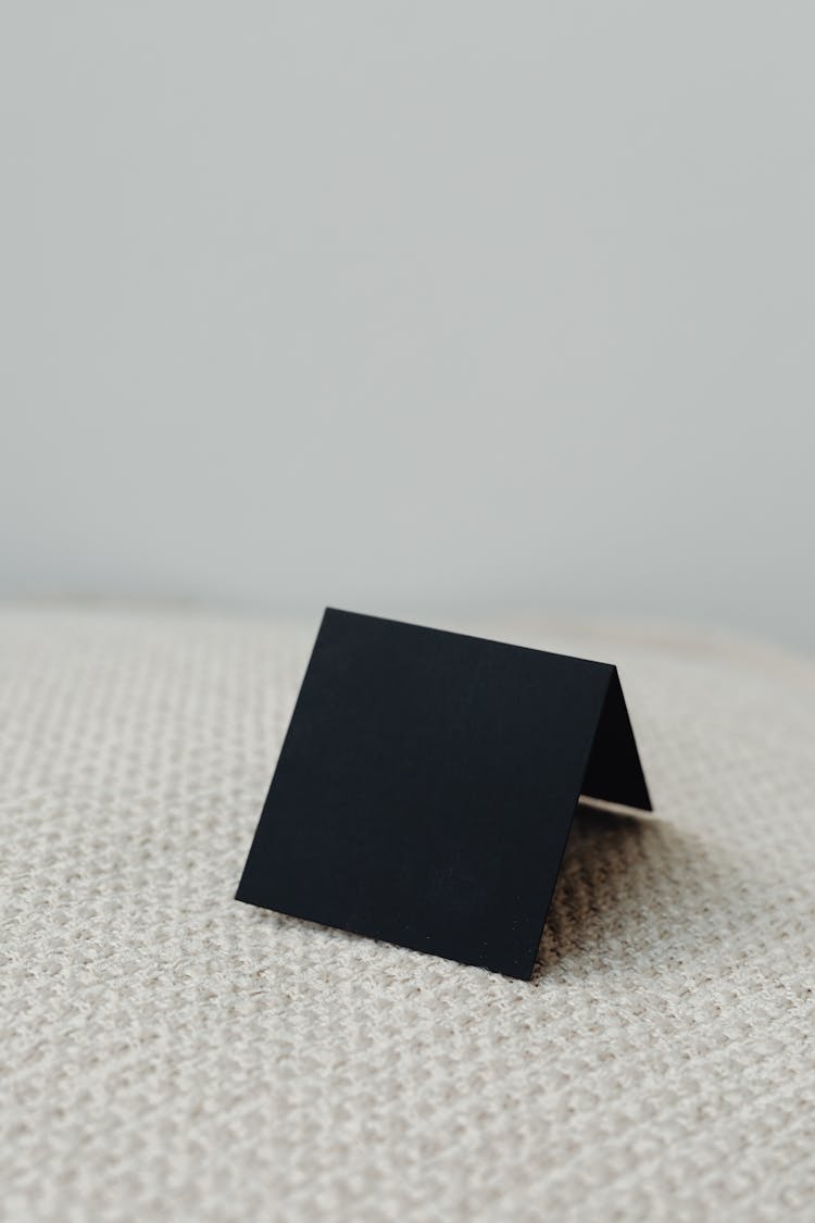 Close-Up Shot Of A Black Empty Paper