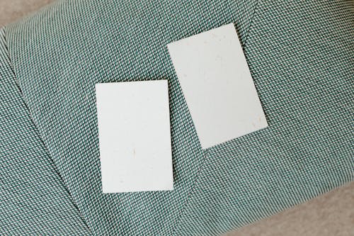 Blank Business Cards on Textured Surface
