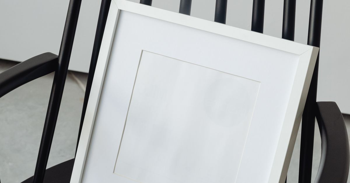 Chair Photo Frame White Picture Frame on the Chair · Free Stock Photo