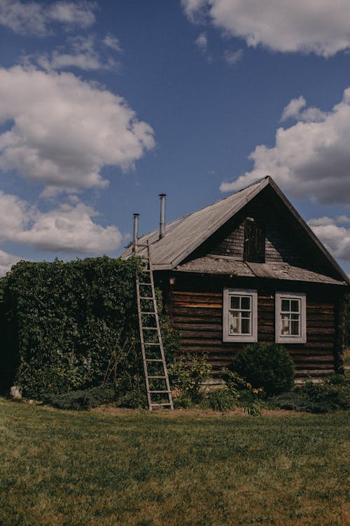 Wooden Countryside House with a Hedge