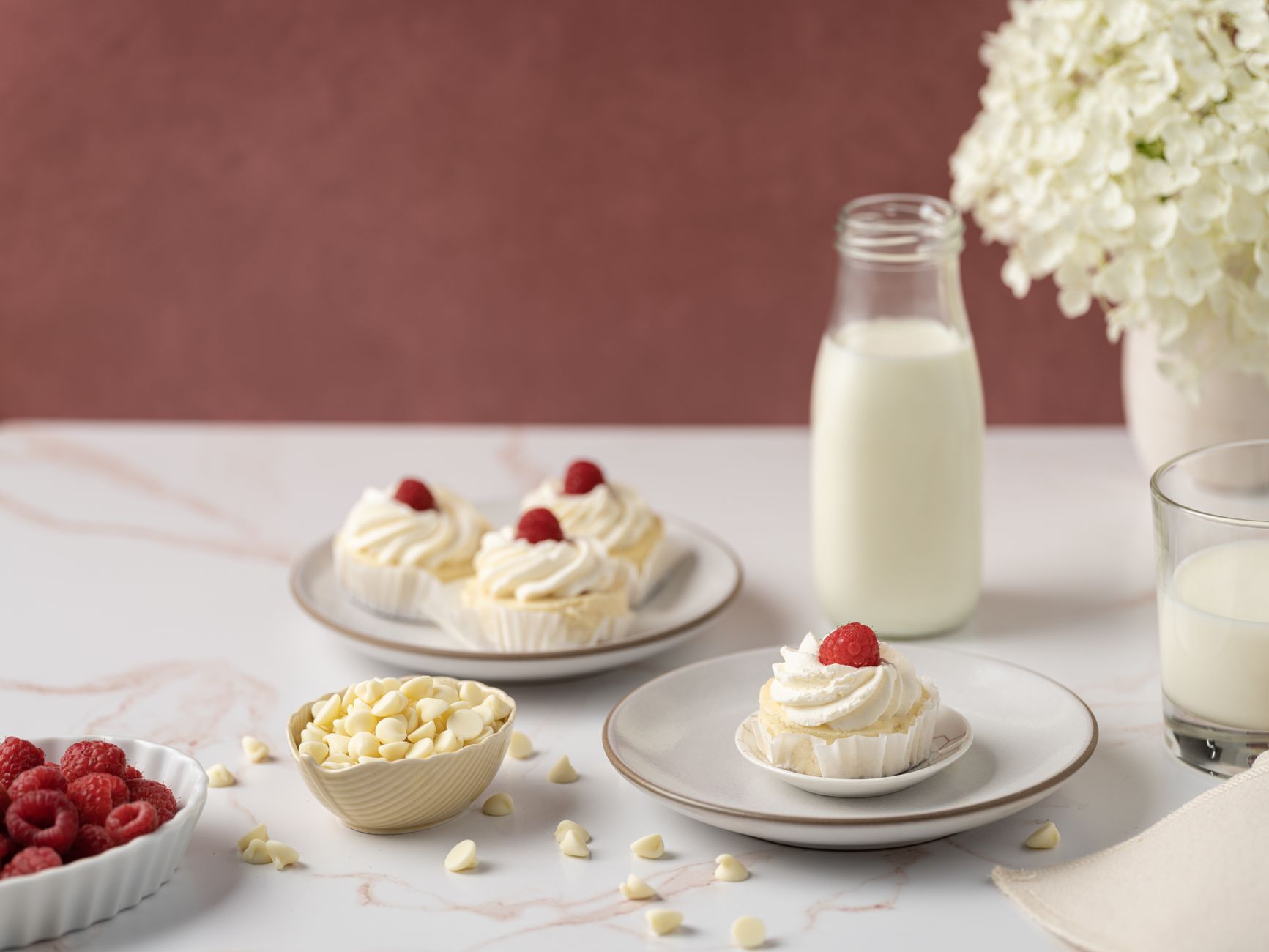 White chocolate raspberry shell on ice cream