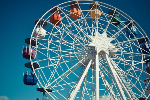 Red and White Roller Coaster on Railings · Free Stock Photo