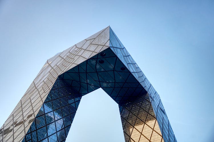 Low Angle Shot Of The CCTV Headquarters In China