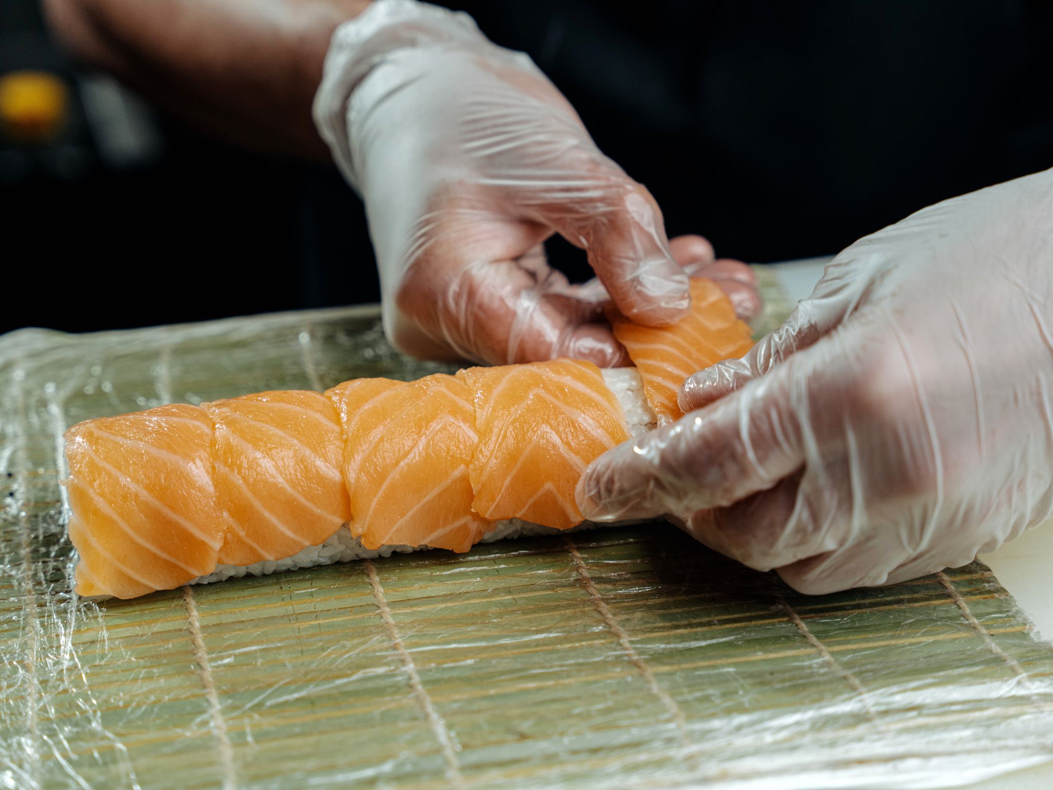 Chef preparing sushi