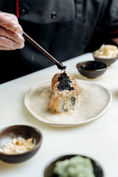 Kostnadsfri bild av bullar, japansk mat, kaviar