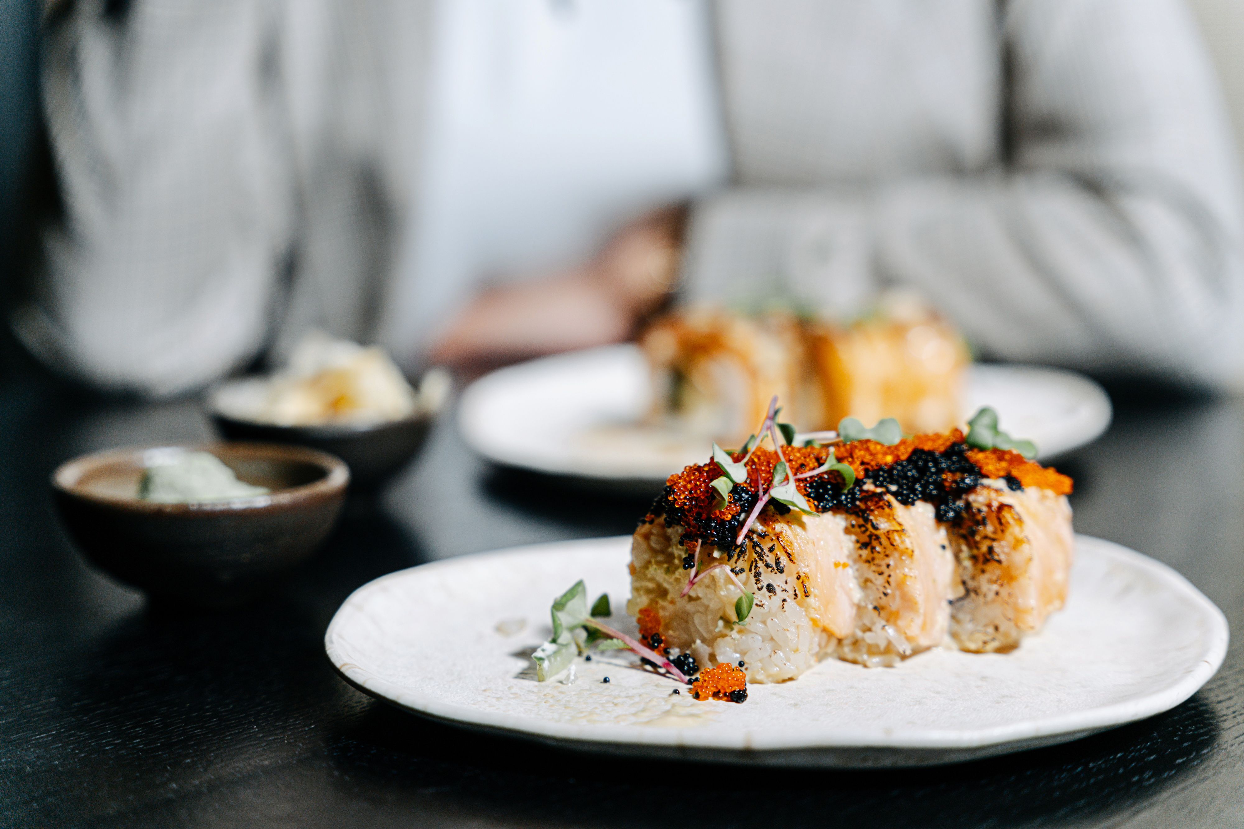 Grilled Vegetable Tempura with Shredded Cabbage