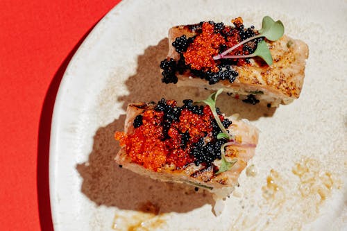 Kostnadsfri bild av japansk mat, kaviar, lax