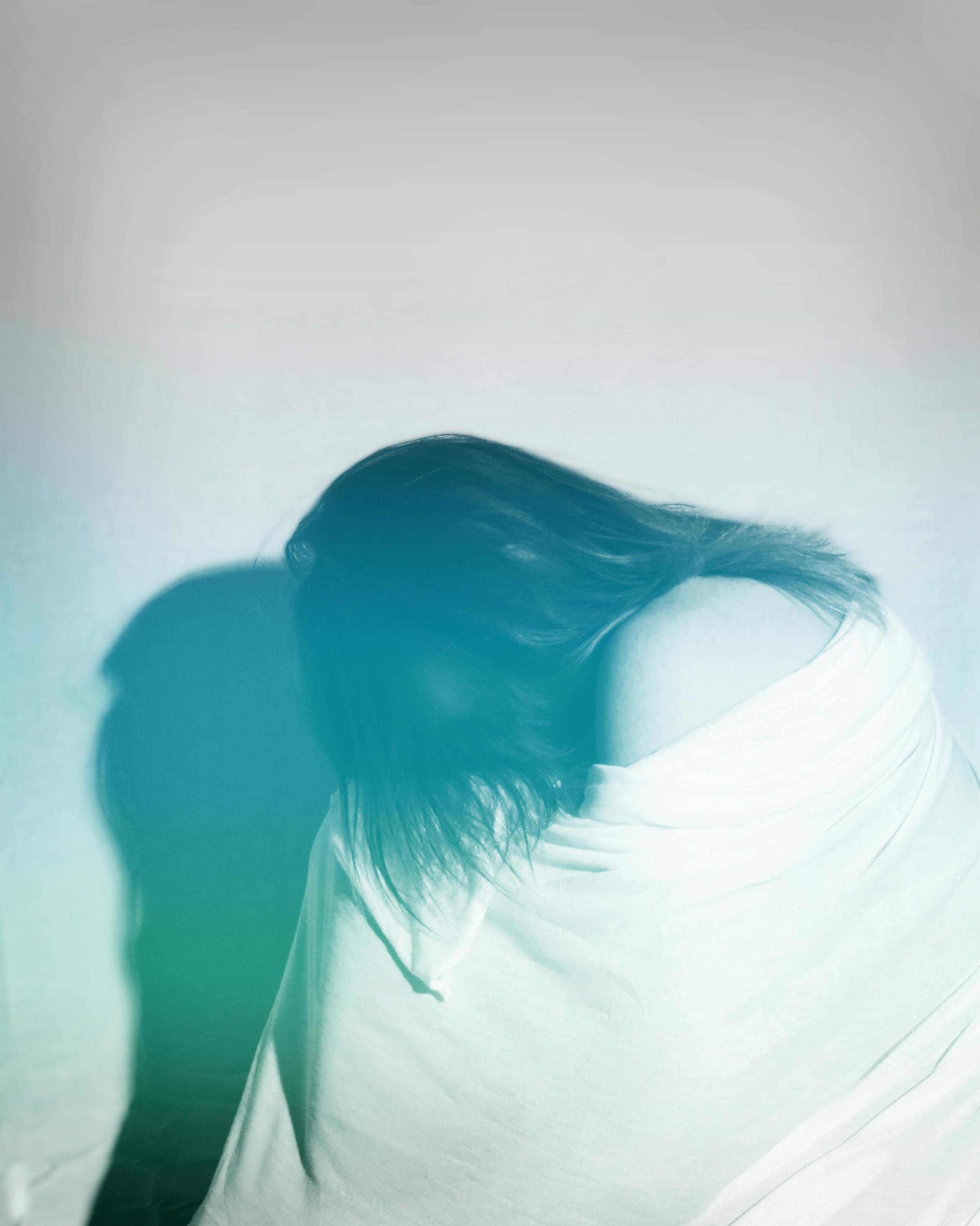 Woman Covered by White Cloth · Free Stock Photo