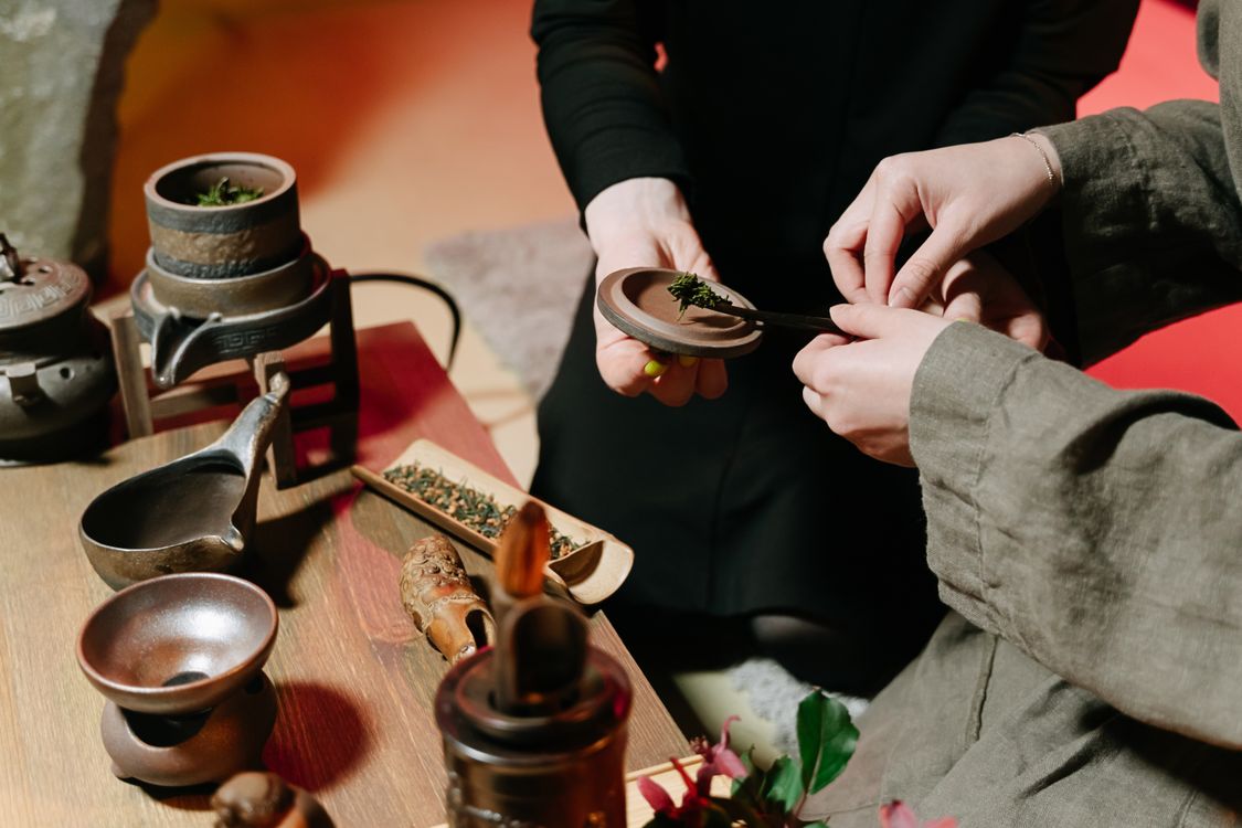 Tea Set Up Ritual Woman Preparing Tea Ceremony · Free Stock Photo