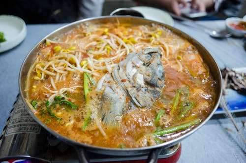 Seafood Dish with Noodles 